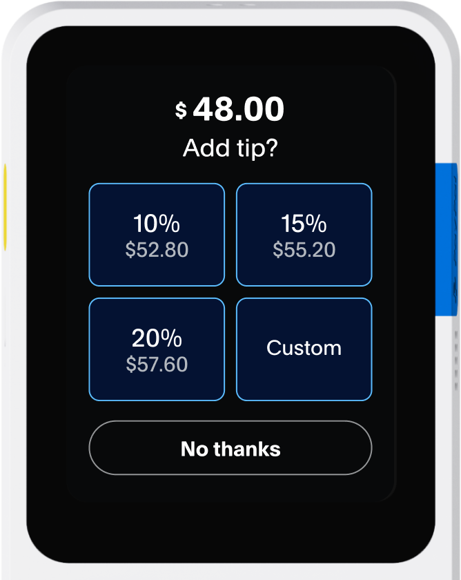 Predefined Percentage tipping flow